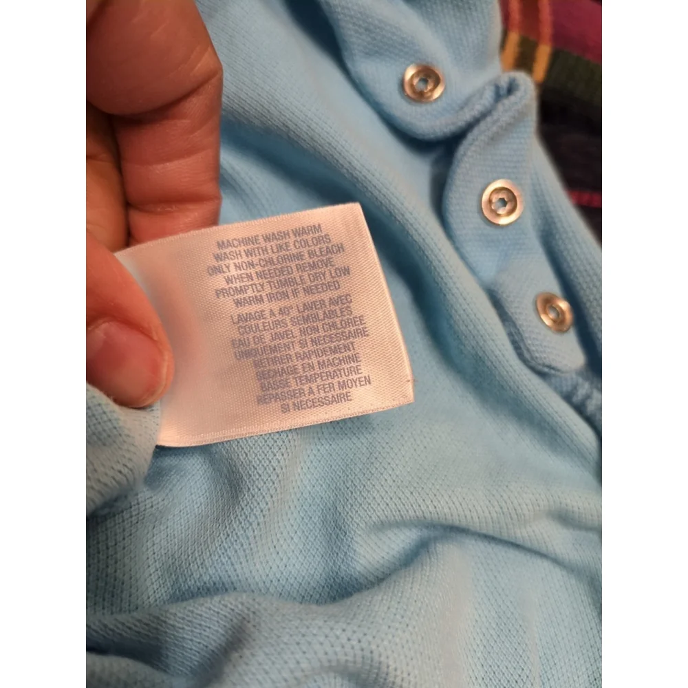 Ralph Lauren One Piece Short Sleeve Blue Outfit Button Clasps Sz 6 Months